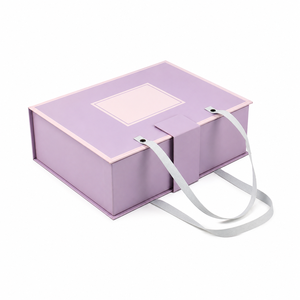 Boîte d'emballage en carton rigide EcoRev personnalisée avec couvercle rabattable, poignée, finition mate, impression UV, gaufrage, emballage cadeau, boîte en papier avec aimant - Product Image 4