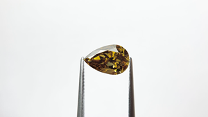 Diamant naturel fantaisie jaune taille poire cultivé en laboratoire certifié IGI, pierre libre pour la fabrication de bijoux - Product Image 4