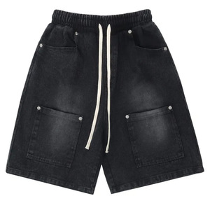 Men's Red Cotton <b>Canvas</b> Bermuda Shorts With Drawstring Waist And Pockets Casual Style and online sale - Product Image 5