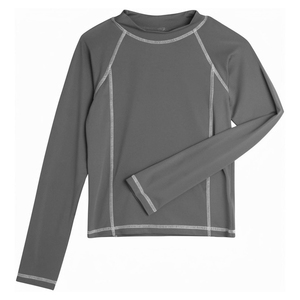 Haut de sport unisexe bleu roi à manches longues, protection UV UPF50+, écologique, séchage rapide, respirant, antibactérien, en polyester, teint uni - Product Image 6