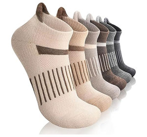 Chaussettes de sport respirantes à coupe basse avec motif rayé en plusieurs couleurs pour toutes les saisons et les sports de plein air - Product Image 4