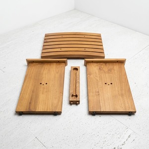 Sustainable Teak Shower <b>Bench</b> Curved Slatted Bath Stool <b>for</b> Hotel Spa Resort <b>Bathroom</b> FF&E Commercial Hospitality Procurement - Product Image 4
