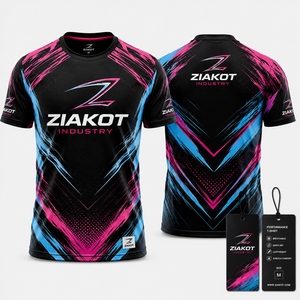ZIAKOT industry Nouveau design T-shirt de performance personnalisé pour homme, noir et blanc, style royal - Product Image 4