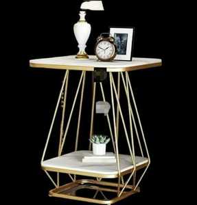 Hourglass Rose Gold Wireframe Side <b>Table</b> Minimalist Modern Handcrafted Eco Friendly Living Room Bedroom Furniture - Product Image 4