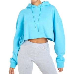 Hoodie oversize pour femme en tissu polaire, style décontracté pour l'hiver, coupe ample avec épaules tombantes, doublé. - Product Image 4