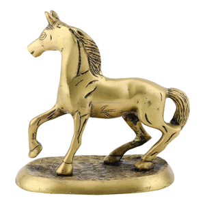 Estatua de Caballo Hecha a Mano en Latón Macizo, Adorno Decorativo para Mesa, para Decoración de Interiores de Hogar, Oficina u Hotel - Product Image 3