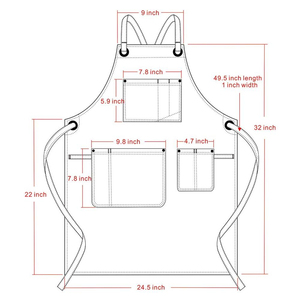 Wholesale Adjustable Waist Bib <b>Apron</b> Cooking Kitchen Restaurant <b>Work</b> <b>Aprons</b> for Men Women With Pockets Chef <b>Aprons</b> - Product Image 6