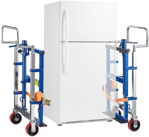 Carretilla Manual Comercial de Alta Resistencia, Capacidad de Carga de 3,950 lb, para Muebles y Equipos, Juego de 2 Carretillas de Acero Azul con Correas - Product Image 1