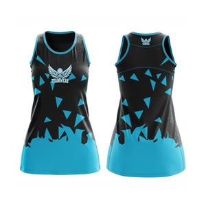 Robe de sport pour femmes, netball, softball, volley-ball, vêtements d'équipe, impression de logo personnalisée, uniforme, couleurs personnalisables, 100% polyester - Product Image 5