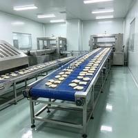 Machine industrielle automatique pour la friture de steaks de poulet enrobés, production personnalisable, traitement de la viande et de la friture en profondeur