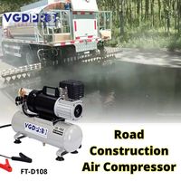 Compresseur d'air portable mini 12V haute efficacité à cycle de service long, sans huile, avec réservoir de 8 litres et arrêt automatique basse pression