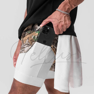 Shorts de bain Awrah pour hommes, personnalisables avec logo, nouveau modèle, motif camouflage, vêtements de sport Sunnah, Halal, décontractés - Product Image 6
