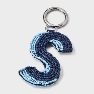 Fashion Seed Beads Keychain With Premium Hand Embroidery Colorful Handmade Embroidered Keychain For Bags And Keys - Product Image 1