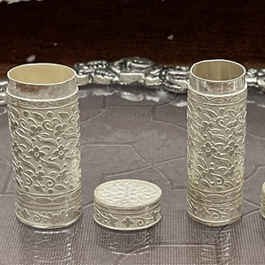 Nouvel arrivage Vintage gravé à la main, motifs allemands, plaqué argent, longue boîte ovale, boîte rectangulaire, bijoux pour la décoration de la maison - Product Image 5