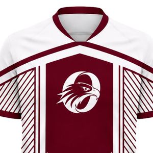 Conjunto de Uniforme de Fútbol Personalizado Color Granate y Blanco, Uniforme de Fútbol de Alto Rendimiento de Secado Rápido, Equipación Deportiva para Equipos, Alibaba.com - Product Image 3