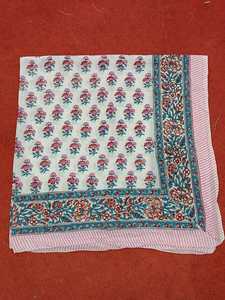 Handcrafted High-Grade Block-Printed Cotton <b>Sarong</b> Summer Beach Cover-Up Dupatta Wrap Soft Breathable Scarf Gift Unisex - Product Image 6