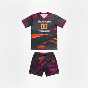 Wholesale High Quality 100% Polyester Soccer Uniform Set UV Protection Short Customizable Team <b>Names</b> Numbers Breathable Fabric - Product Image 1