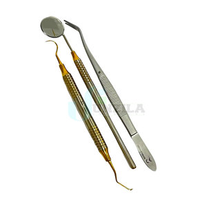Kit dentaire de haute qualité avec poignées moletées, miroir et sonde incurvée pour les soins bucco-dentaires quotidiens - Product Image 6