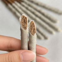 Bâtonnets de biscuits croustillants enrobés de chocolat blanc avec bonbons pétillants, collation sucrée légère et croustillante, vente en gros, marque privée