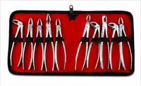 Vente directe d'usine QNQ Industries, pinces d'extraction dentaire manuelles de qualité supérieure, forceps, 10 pièces, chirurgie dentaire