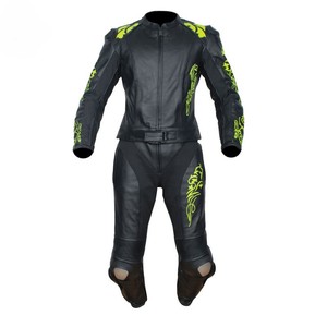 Traje de Motociclismo y Automovilismo con Botas y Guantes, Traje de Carreras de Cuero para Motocicleta con Botas y Guantes - Product Image 2