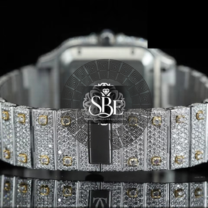 Premium Quality Hip Hop Fully Gold <b>Diamond</b> <b>Watch</b> Full CZ <b>Diamond</b> With Trendy Street Style Design Available at Factory Price - Product Image 3