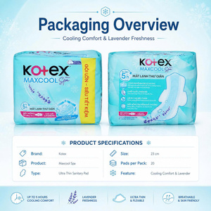 Kotex Max <b>Cool</b> Sanitary <b>Pads</b> Ultra Thin Wings 23cm , 20 pcs/Bag, | Premium Feminine Hygiene Products - Product Image 4