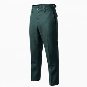 Pantalones Militares Alemanes de Buena Calidad, Corte Recto, Lona Ecológica Ligera, Corte Tradicional, Detalles con Botones, Bolsillos Prácticos - Product Image 3