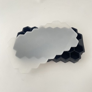 Moule à glaçons en silicone en forme de nid d'abeille pour petits glaçons, bar à cocktails ou gobelets à café glacé, boissons fraîches, whisky, cocktails, aliments réutilisables - Product Image 3