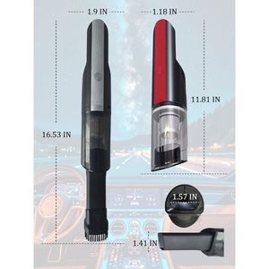 Aspirapolvere Portatile per Auto con Ricarica USB, Senza Fili, Rosso, Forte Aspirazione, Mini Aspirapolvere Ricaricabile per Casa - Product Image 3