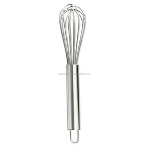 Fouet à œufs sans fil en métal Henry pour la restauration, avec crochet, en fil de piano et fil français - Product Image 2
