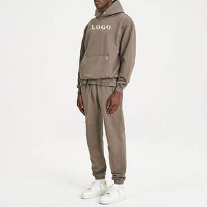 Sweat à capuche épais uni avec boutons, style streetwear, en molleton bouclette de haute qualité, style y2k, 100% coton, coupe carrée courte, lourd, pour homme - Product Image 4