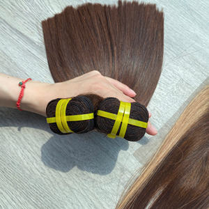 Precio de fábrica 100% Raw Virgin vietnamita Trama humana encaje hueso recto marrón marca de nacimiento Color Super doble dibujado extensiones de cabello - Product Image 5