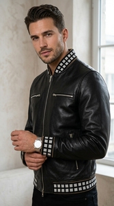 High Quality <b>Men</b> Faux Leather Fashion Jacket Casual Winter Outerwear for Wholesale Buyers and Custom Brand Production - Product Image 5