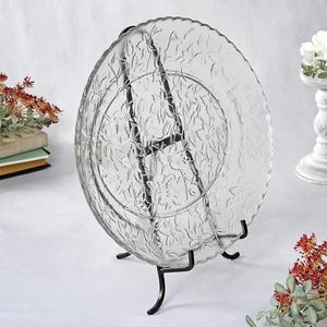 Black Wrought Iron <b>Plate</b> Holder <b>Rack</b> Display Stand for Decorative <b>Plates</b> Books Photo Frames Kitchen Counter Tabletop Easel - Product Image 4