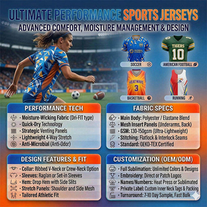 Jersey Profesional de Fútbol Americano 2026, Alta Calidad, Spandex/Poliéster, Diseño Personalizado, Manga Corta, Uniforme Estampado - Product Image 2