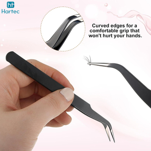 2026 Premium Quality Stainless Steel Lash Extension Tool, Minimalist Matte Black Finish, Anti-Magnetic Salon Beauty Tweezers - Product Image 4