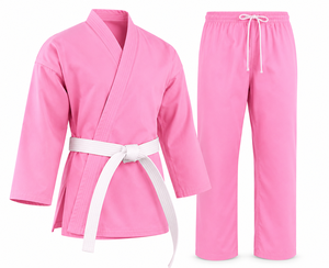Kimono de karaté/kumite léger pour femme adulte, 100 % coton, uniforme d'arts martiaux avec logo frontal et ceinture blanche - Product Image 1