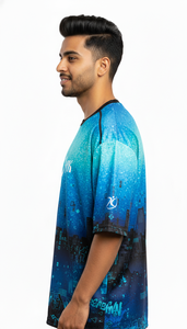 T-shirt en polyester/coton à sublimation, coupe classique, pour homme, streetwear décontracté, écologique, respirant - Product Image 3