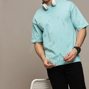 Camiseta Desgastada de Algodón Lavado, Estilo Urbano Holgado, Moda Casual de Verano, Prenda de Calidad Premium - Product Image 5