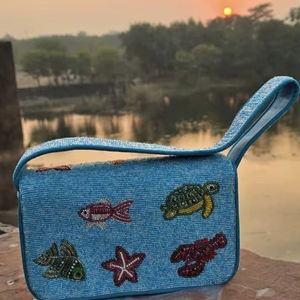 MS กระเป๋าลูกปัดแก้วหลากสีงานหัตถกรรมกระเป๋าถือแบบลำลองทำด้วยมือปรับแต่งสีเองได้ - Product Image 1