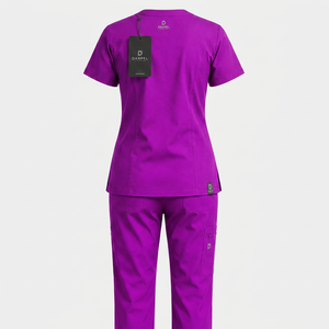 Knitted Customized Work Wear Hospital Uniform Sets Private Label Comfortable <b>Plus</b> <b>Size</b> Nurse Jogger <b>Scrubs</b> Uniforms Stretch - Product Image 2
