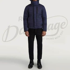 Veste matelassée épaisse bleu marine pour homme avec capuche amovible extra large, parka d'hiver chaude matelassée, manteau thermique d'extérieur - Product Image 5
