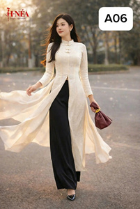 Vestidos casuales de seda brocada premium con bordado festivo, directamente de Vietnam. Largo de la parte superior 88 cm, largo de los pantalones 98 cm. - Product Image 2