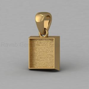High Quality <b>Solid</b> 925 <b>Silver</b> 14K Gold 10mm Square Blank Bezel Cup Charm Pendant Cabochon Setting for DIY Keepsake Resin Jewelry - Product Image 1