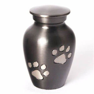 Modern Design Metal Aluminum Cremation <b>Urns</b> & Metal Memorial <b>Cat</b> Dog Pet <b>Urns</b> for Ashes Adult Funeral <b>Urns</b> Black Finished - Product Image 2