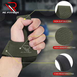 Sangles de poignet rembourrées en néoprène et coton RC Fitness Wear pour la musculation, les soulevés de terre et le cross-training - Product Image 2