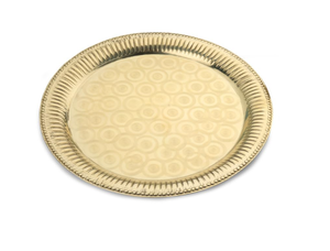 Placa de cargador de latón de metal de alta calidad, vajilla de diseño al por mayor de lujo, placa de servicio de latón de Venta caliente al mejor precio - Product Image 2