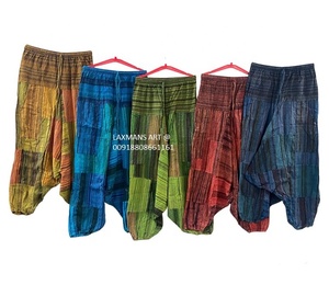 Vente chaude nouveau coton patchwork pyjamas bohème patchwork pyjamas indien boho pantalon bollywood pantalon patchwork coton pyjamas - Product Image 1