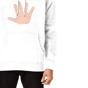 เสื้อสเวตเชิ้ตมีฮู้ดสีขาวสำหรับผู้ชาย พิมพ์ลายมือ ทรงปกติ ผ้าฝ้ายถักแบบลำลอง ดีไซน์ด้านหน้า เหมาะสำหรับใส่ในฤดูใบไม้ร่วง - Product Image 3